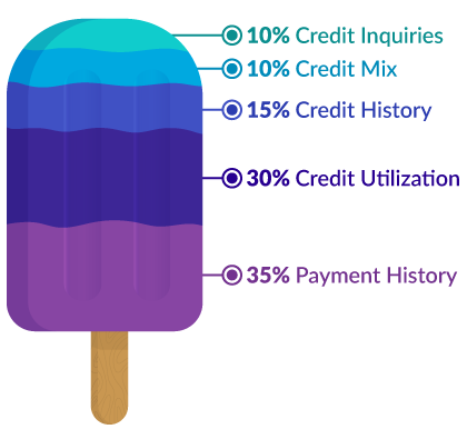 what makes up a credit score
